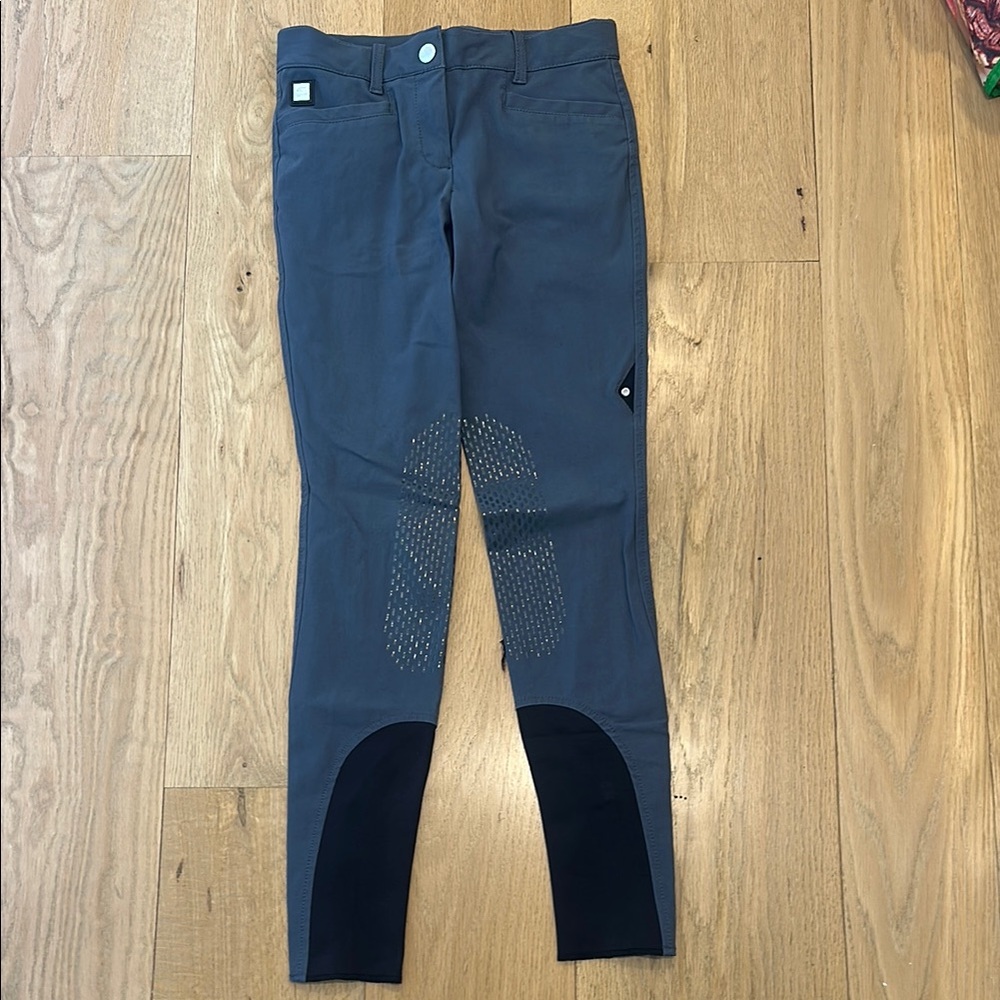 Gray and Black Riding Pants